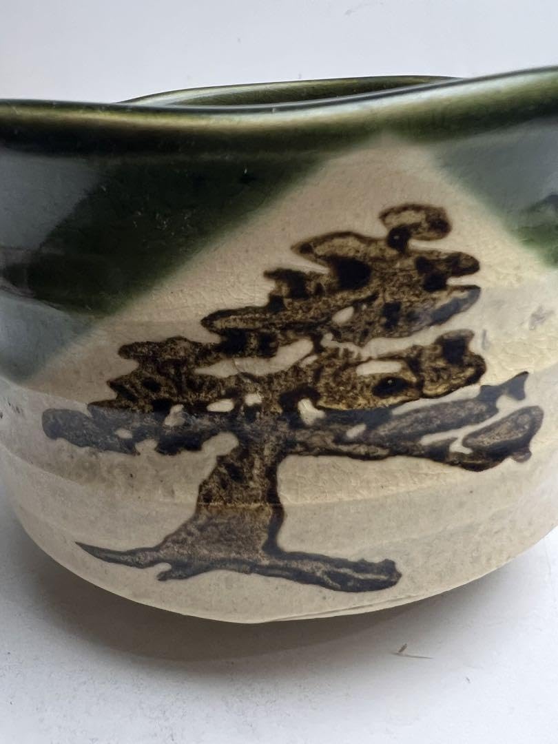 Amazon.co.jp: 織部 抹茶碗市川染五郎 抹茶碗 茶道具 伝統工芸 レトロ